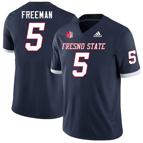 Men #5 Josiah Freeman Fresno State Bulldogs College Football Jerseys Stitched-Navy